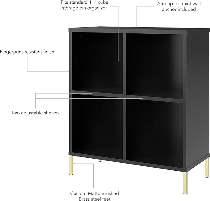 Bush Home Essence 4 Cube Organizer, Living Room Furniture, Essence Collection - Image 5