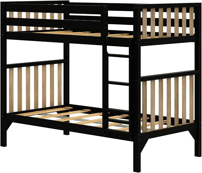 Max & Lily Bunk Bed, Scandinavian Modern Bunk Bed, Solid Wood Twin-Over-Twin - Image 4