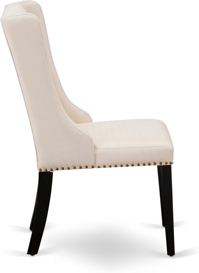 NKFO7-SBB-01-7-Piece Dining Set Consists of a Dining Table and 6 Cream Linen - Image 11