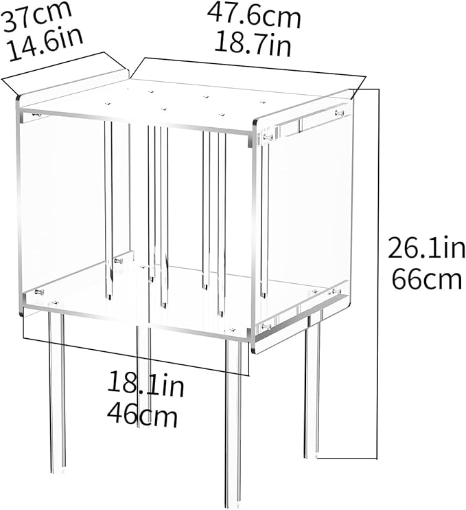 Acrylic Record Player Stand, - Image 4