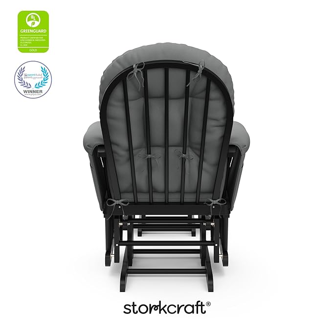 Storkcraft Premium Hoop Glider & Ottoman — GREENGUARD Gold Certified, Solid - Image 7