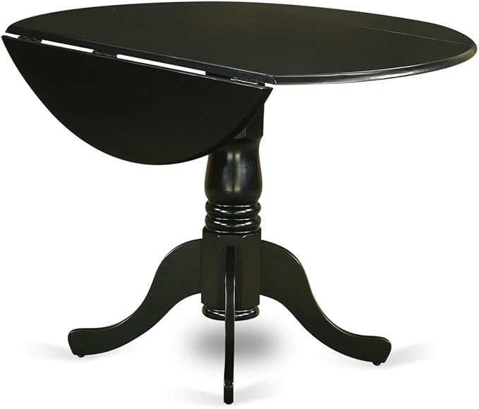 East West Furniture DLDU5-BLK-LC 5 Piece Modern Dining Table Set Includes a - Image 6