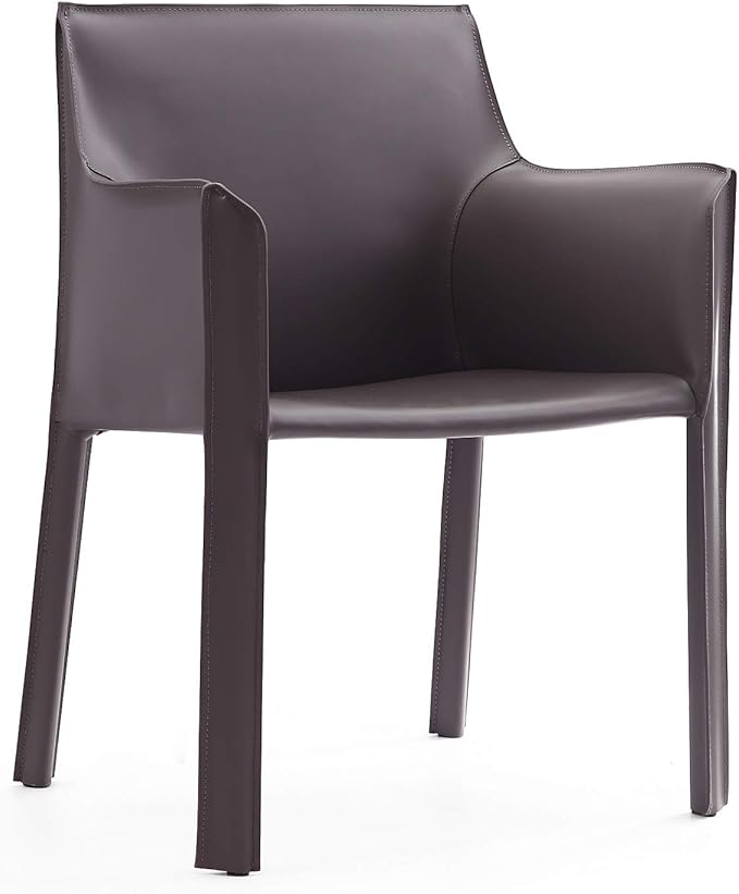 Manhattan Comfort Vogue Modern Faux Leather Dining Chairs, Metal Frame by ManhattanComfort