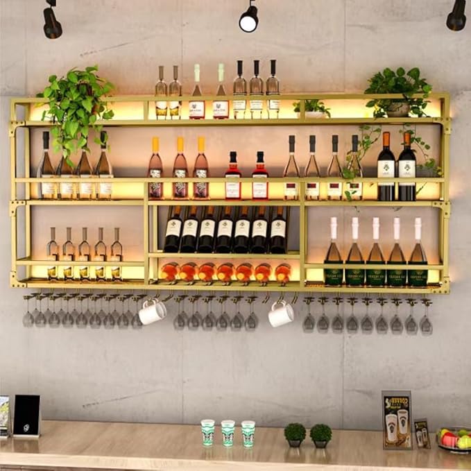 Metal Wall-Mounted Wine Rack - Image 3