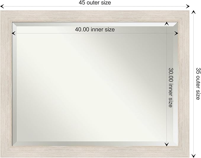 Amanti Art White Bathroom Mirror - Image 4