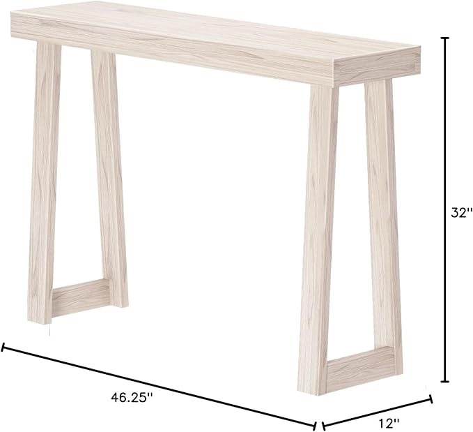 Plank+Beam Solid Wood Console Table, 46.25 Inch, Sofa Table, Narrow Entryway - Image 2
