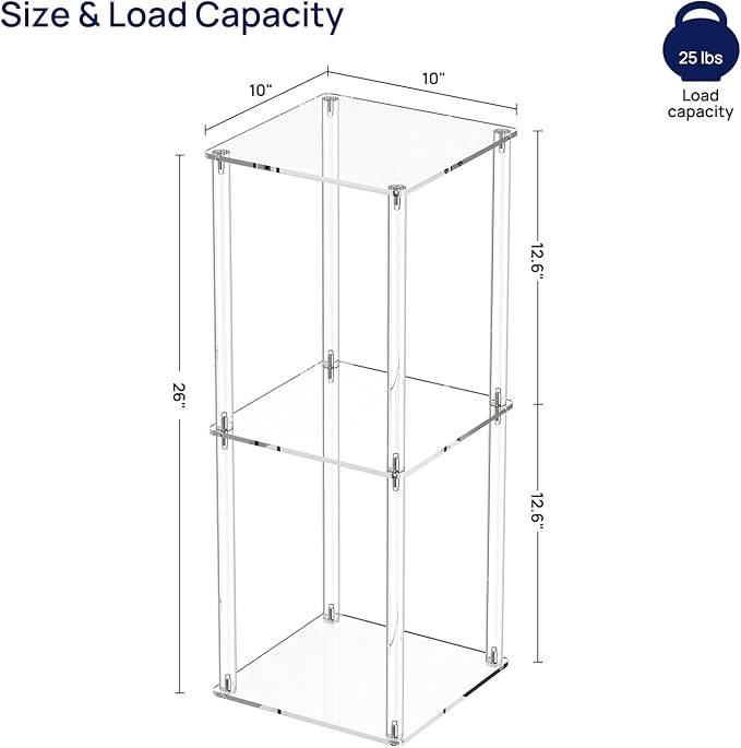 HMYHUM Acrylic Drink Table for Small Spaces, Easy Assembly - Image 3