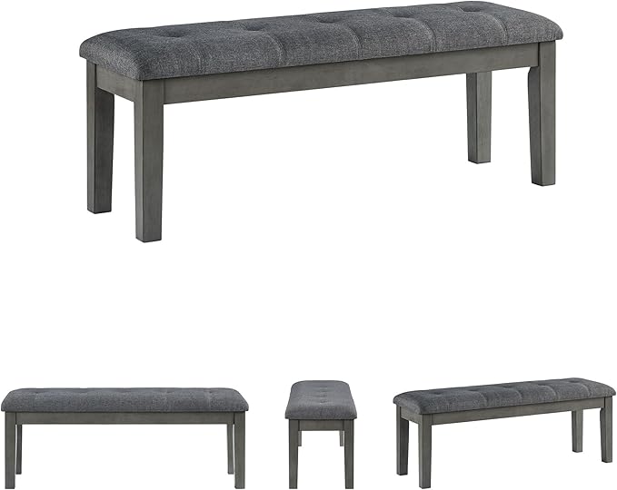 Signature Design by Ashley Hallanden Rustic Tufted Upholstered Dining Room Bench - Image 7