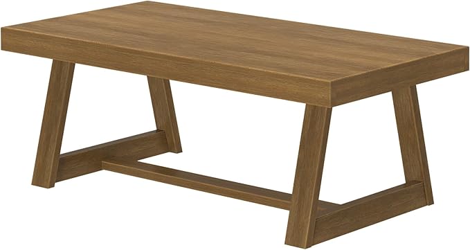 Plank+Beam Classic Rectangular Coffee Table, 48 Inch Farmhouse Coffee Table - Image 4