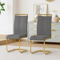 Dining Chairs Set of 2, Faux Leather Dining Chairs by Gopop