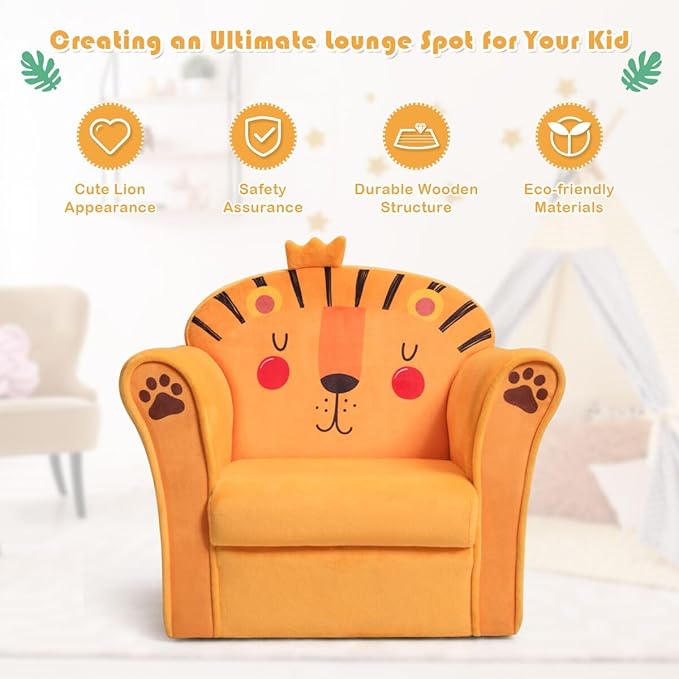Costzon Kids Couch, Children's Sofa Armrest Chair - Image 4
