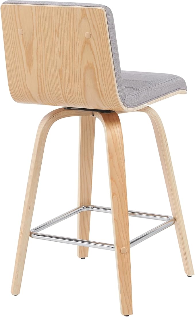 Armen Living Vienna Modern Swivel 26" Counter Height Barstool - Image 4