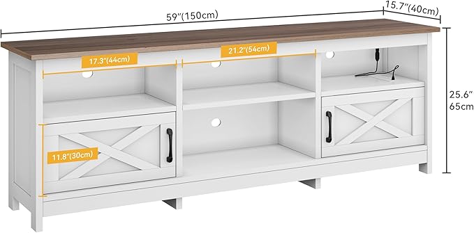 DWVO TV Stand for up to 65 Inch TV, Entertainment Center - Image 2