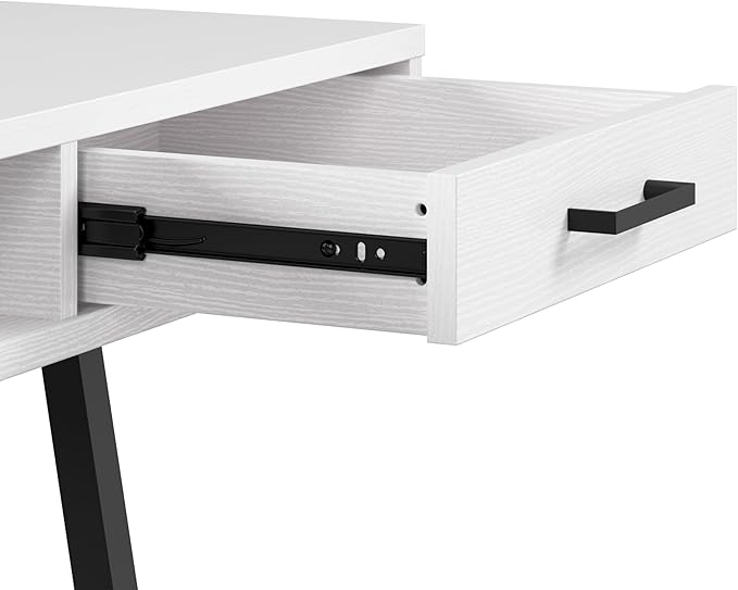 Bush Furniture Steele 40W Writing Desk in Pure White Oak | Computer Table - Image 3