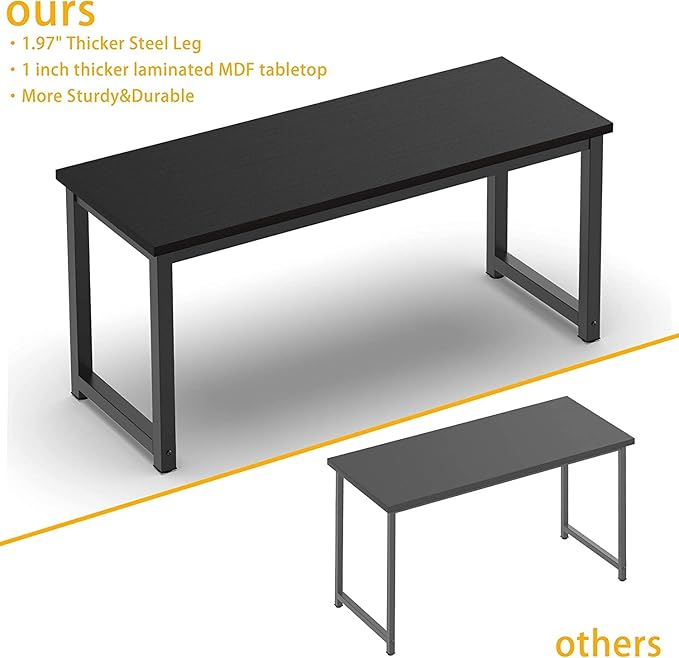 NSdirectModern Computer Desk 63 inch Large Office Desk Writing Study Table - Image 7