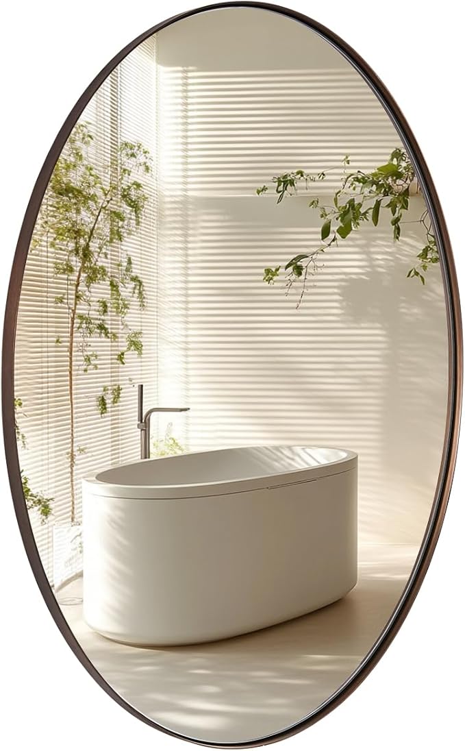 ANDY STAR Brushed Bronze Oval Mirrors by ANDYSTAR