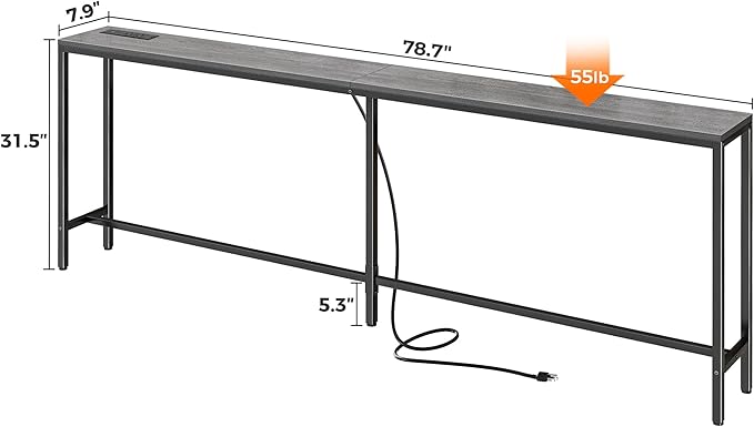 SUPERJARE 78.7 Inch Console Table - Image 3