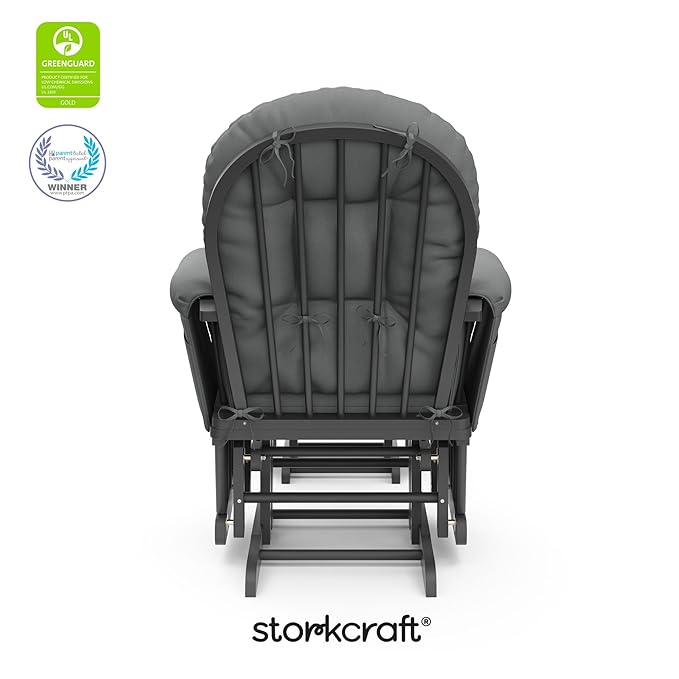 Storkcraft Premium Hoop Glider & Ottoman — GREENGUARD Gold Certified Nursery - Image 8