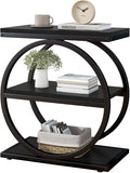 IBUYKE Narrow End Table with 3 Storage Shelves, Industrial Sofa Side Table by IBUYKE