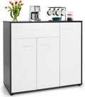 COSTWAY Buffet Sideboard Storage Cabinet, 2 Door Cabinets, Large Drawer by COSTWAY