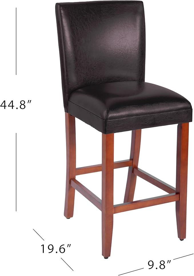 HomePop Home Decor | Classic Counter Height Bar Stools | 29 Inch Bar Stools | - Image 3