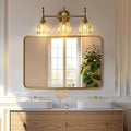 ANDY STAR 48x32 Inch Gold Bathroom Mirror, Brushed Gold Mirrors by ANDYSTAR
