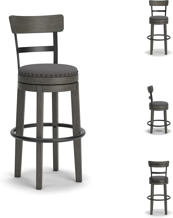Signature Design by Ashley Caitbrook 30" Farmhouse Bar Height Upholstered - Image 7