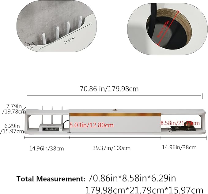 Floating TV Stand, Floating Shelves - Image 3