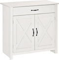 HOMCOM Farmhouse Sideboard Buffet Cabinet, Barn Door Coffee Bar Cabinet by HOMCOM