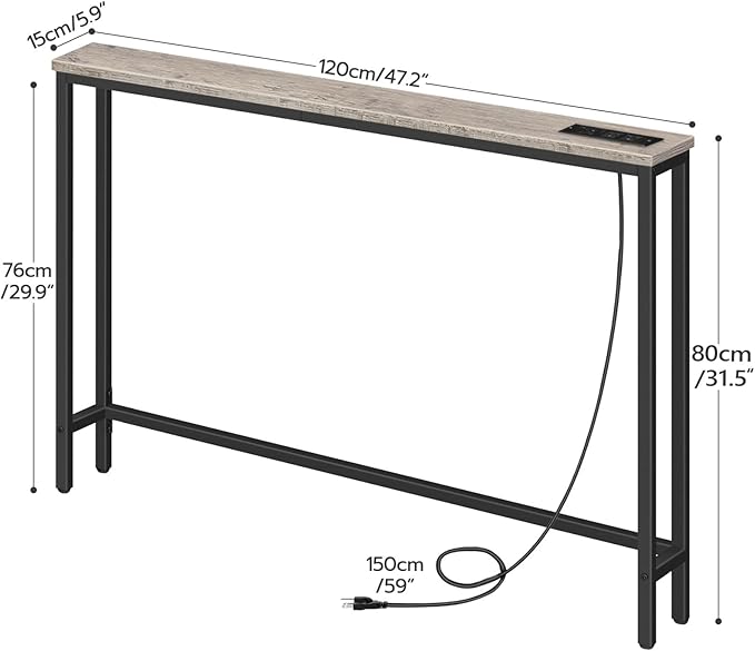 HOOBRO 47.2" Skinny Console Table - Image 3