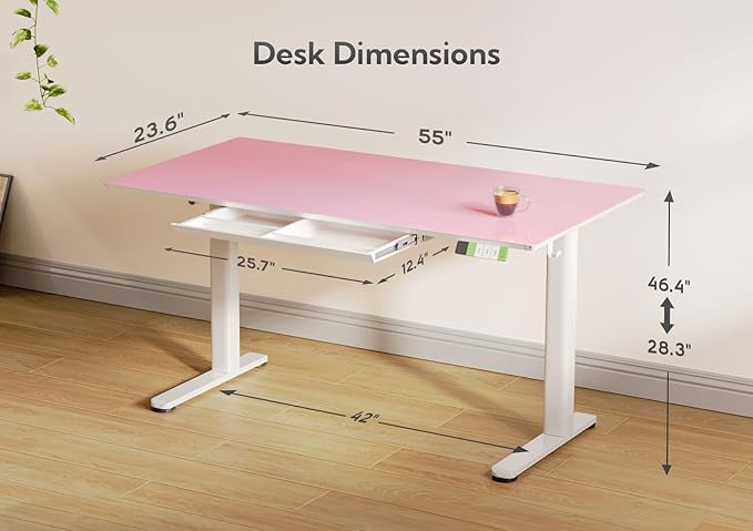 INNOVAR Glass Standing Desk - Image 3