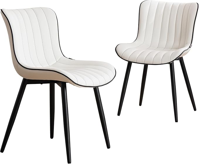 YOUNUOKE Mid-Century Modern Dining Chairs Set of 2, Armless Accent Chair - Image 8