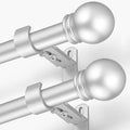 Curtain Rods for Windows 16 to 76 Inches, Curtain Rod Max Adjustable Length of by AMZSEVEN