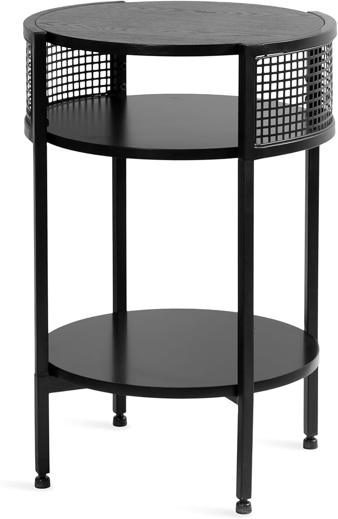 Kate and Laurel Urso Modern Tiered Round Side Table, Transitional Two-Tier by KateandLaurel