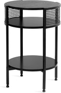 Kate and Laurel Urso Modern Tiered Round Side Table, Transitional Two-Tier by KateandLaurel