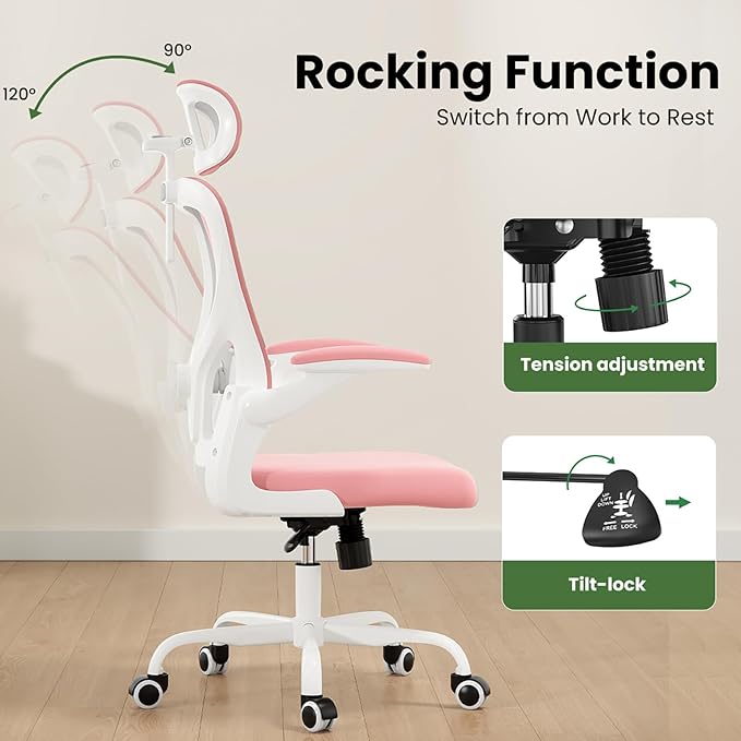 Ergonomic Office Chair, Comfy Home Office Chair High Back Computer Chair - Image 4