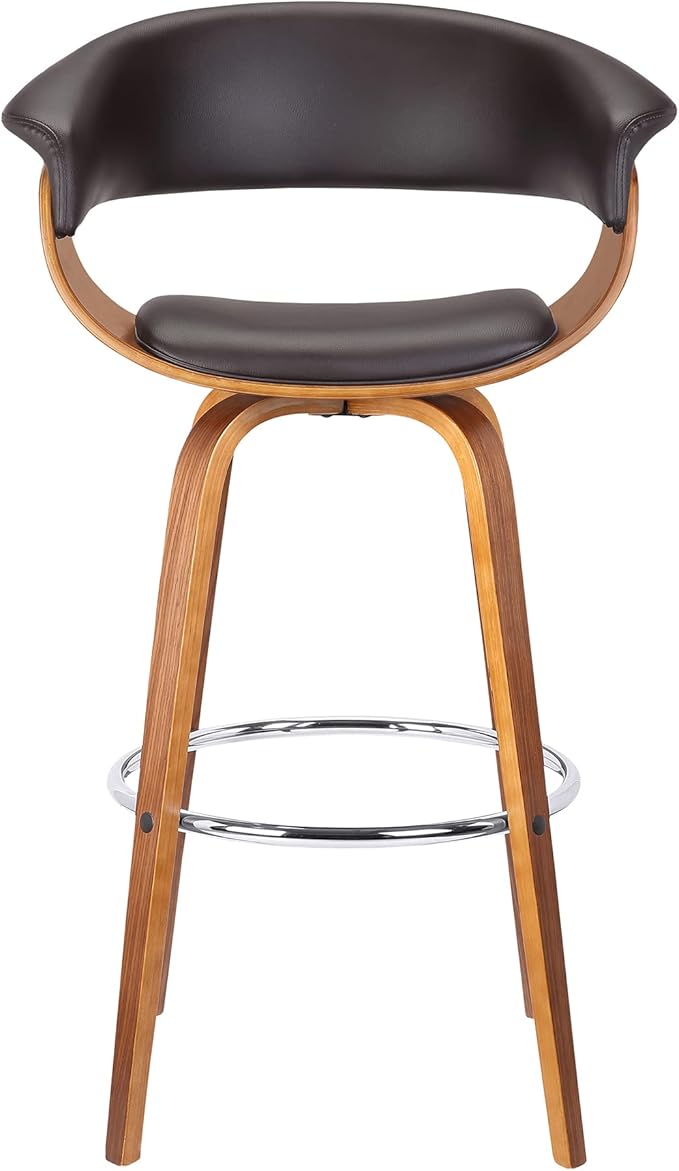 Armen Living Julyssa Mid-Century Swivel Counter Height Barstool - Image 4