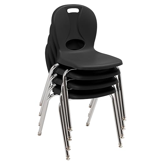 Learniture LNT-118-CSW-BK Learniture Structure Series Stackable School Chairs by Learniture