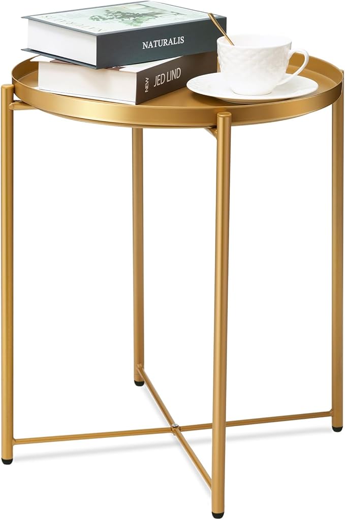 danpinera Gold Side Table, End Table by danpinera