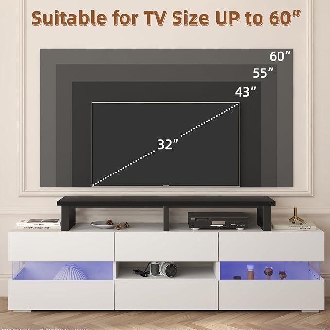 45" Large TV Riser for 32-60 inch TV, TV Riser Stand Shelf - Image 3