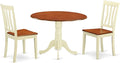 East West Furniture DLAN3-BMK-W 3 Piece Dinette Set by EastWestFurniture