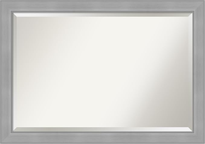 Amanti Art Silver Bathroom Mirror by AmantiArt