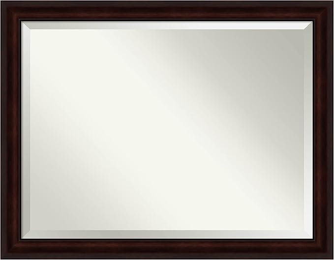 Amanti Art Brown Wall Mirror 35x45 Coffee Bean Brown Rectangle Bathroom Mirror by AmantiArt