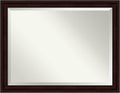 Amanti Art Brown Wall Mirror 35x45 Coffee Bean Brown Rectangle Bathroom Mirror by AmantiArt