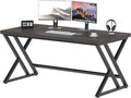 LVB Modern Computer Desk, Industrial Home Office Desk, Metal Wood Writing Study by LVB