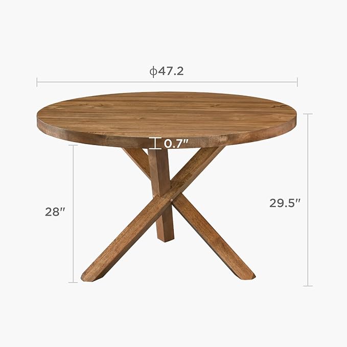 Acanva 47" Small Round Dining Table - Image 2
