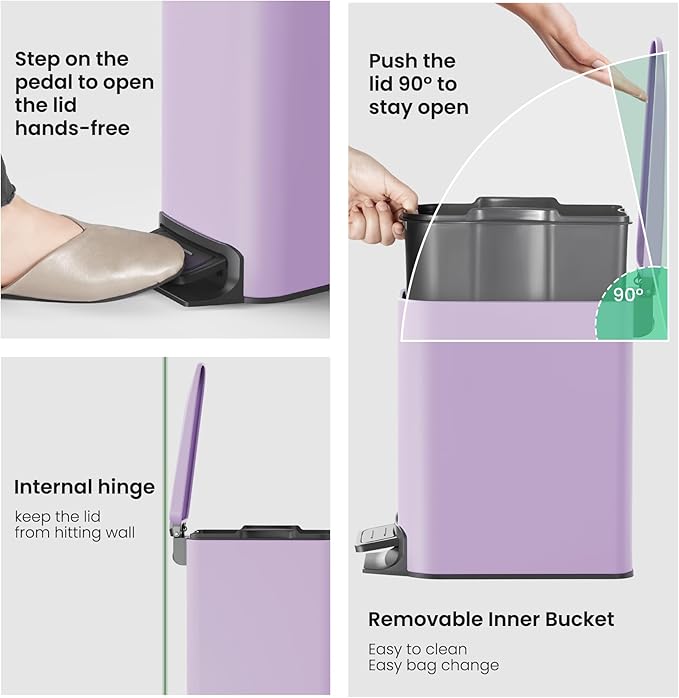 Cesun Small Bathroom Trash Can - Image 5