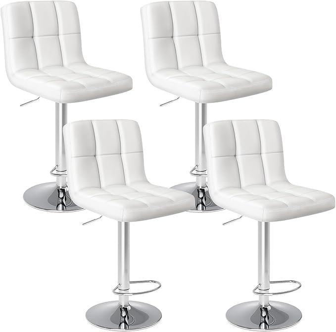DUMOS Bar Stools Set of 4, 24 inch Counter Height Bar Stools, Upholstered by DumosLifestyle