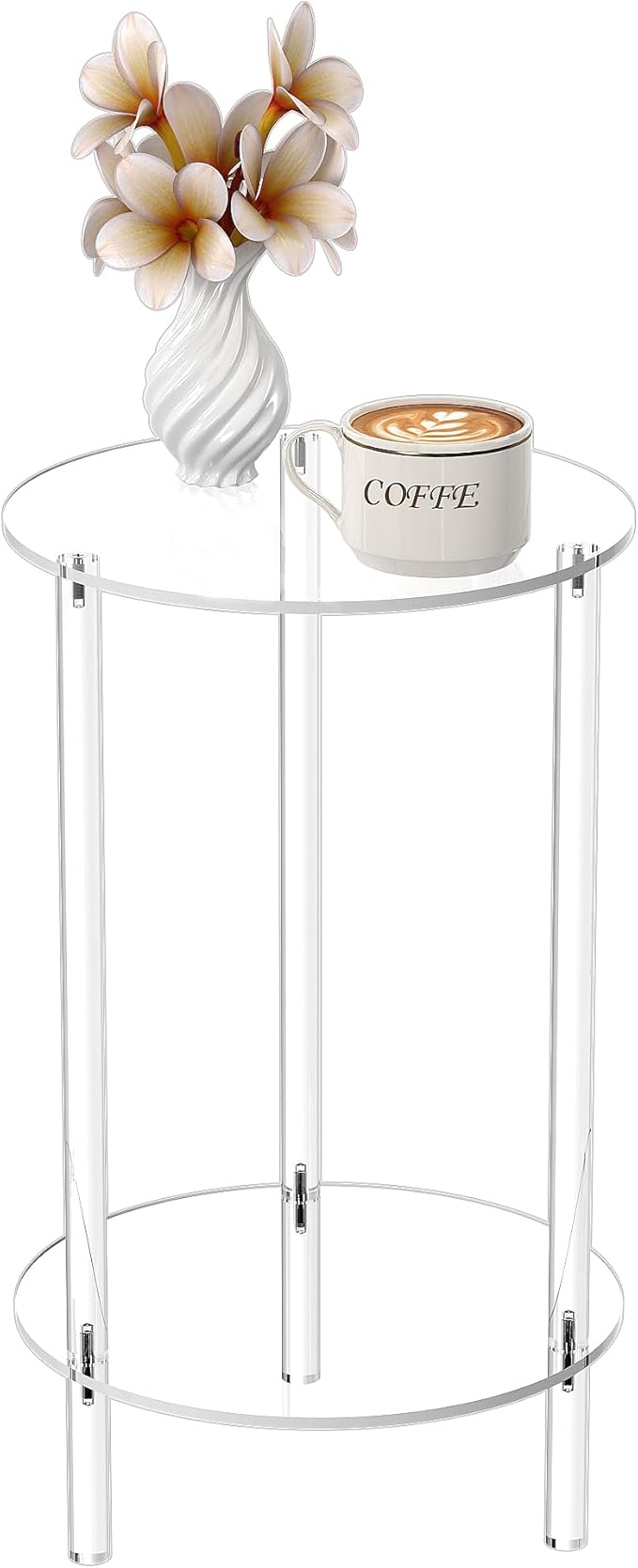 HMYHUM Acrylic Round Side Table by HMYHUM