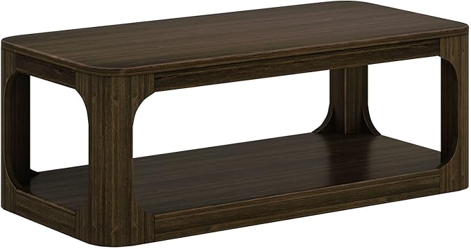 Plank+Beam Forma Coffee Table, Solid Wood 48 Inch Modern Coffee Table - Image 4